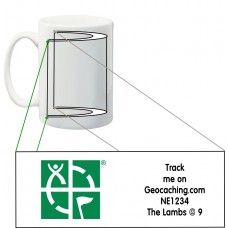 Groundspeak approved Trackable Geocaching Mug (Traditional GS Icons)